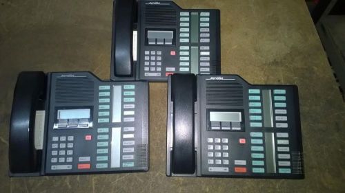 (Lot of Three) Nortel Meridian M7324 Receptionist Phones ((NT8B40)