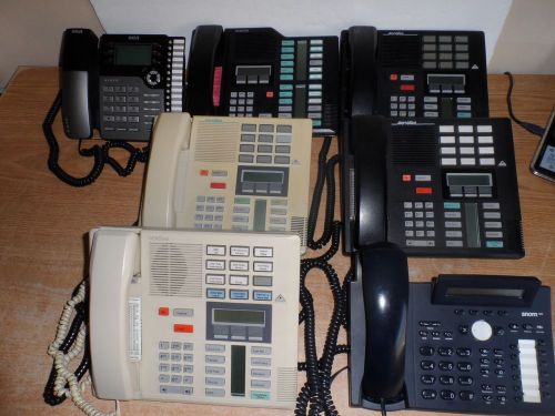Lot of 7 Norstar, Meridian, Snom, RCA Office telephones