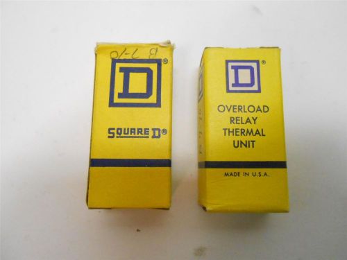 Nos square d overload relay thermal unit heaters b8.20 *lot of 2* -18m5#2 for sale