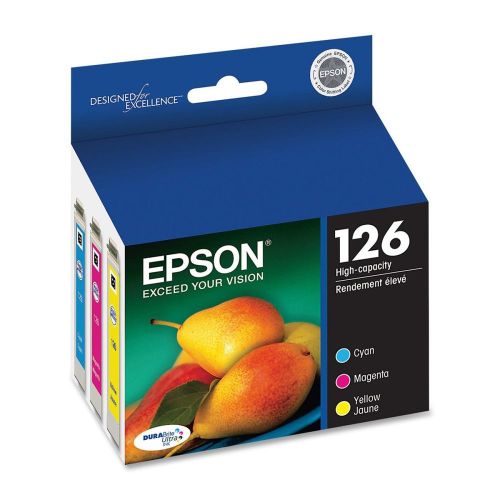 Epson durabrite 126 high capacity multipk ink cartridge cmyk inkjet 480pg 3 pk for sale