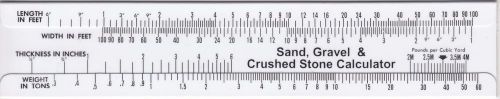Sand, Gravel &amp; Crushed Stone Calculator Slide Rule Lot of 6pcs-Made In USA!!!