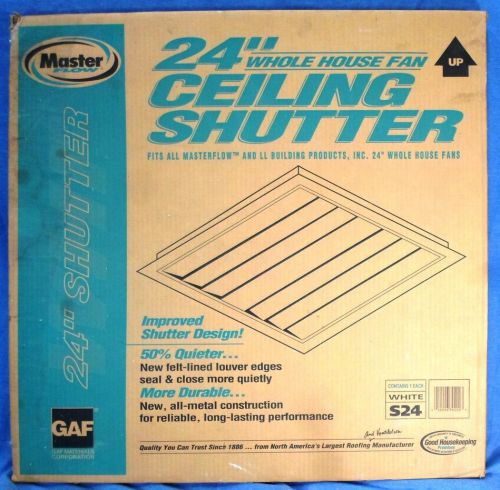 GAF Master Flow 24&#034; Whole House Ceiling Fan Shutter S24 NOS Open Box