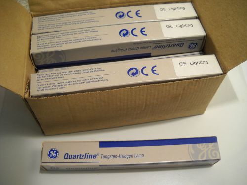 Ge / general electric q500t3/cl quartzline halogen lamps 500w 120v new box of 12 for sale