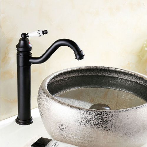 Modern oil rubbed bronze countertop single lever basin mixer faucet deck mounted for sale