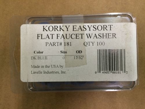 Korky Easysort Beveled Faucet Washer #181*100pack Size 0 - New In Package