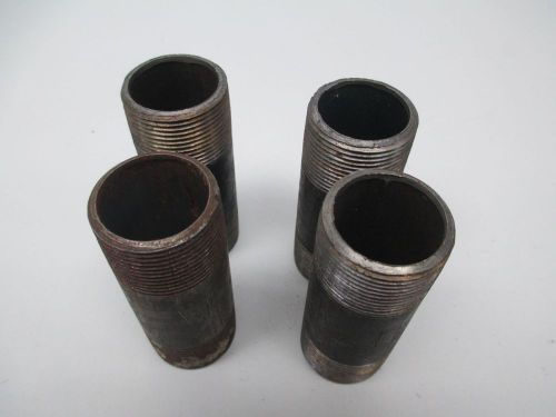 Lot 4 new pipe nipple 1-1/4in npt 4in length steel d262532 for sale