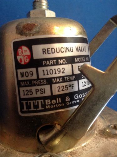 New Old stock  Bell &amp; Gossett 110192 Reducing Valve M09 Valve FB-38