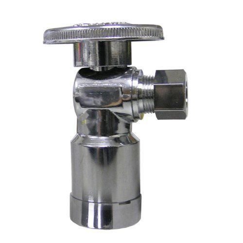 Watts lfqc89a 1/2-inch cts by 3/8-inch c quick connect stop valve  chrome  angle for sale