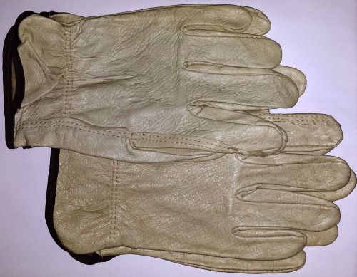 2 Pairs of New Leather Work Gloves for General Use Gardening Automotive Woodwork