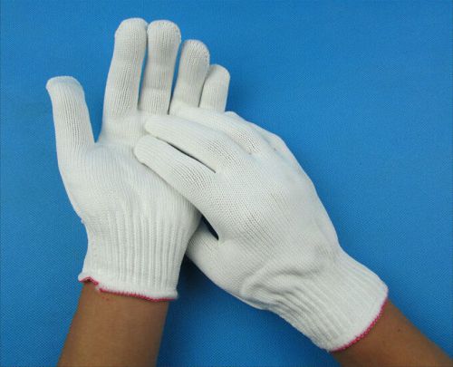 5 pair string knit veil cotton knitted factory labour/work protection gloves for sale