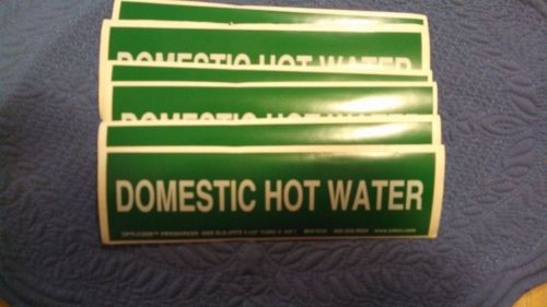 (6) Domestic Hot Water Pipe Labeling Stickers