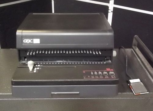 Gbc 111pm-3 commercial electric hole punch &amp; foot switch pedal works good! ah32 for sale