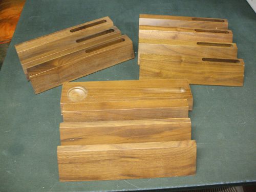 mixed lot of 11 walnut desk wedges 10&#034;  - 10 1/2&#034; long