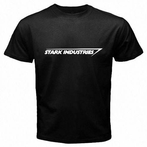 Iron Man Tony Stark Industries Enterprises Corp Mens Black T-Shirt Size S - 3XL
