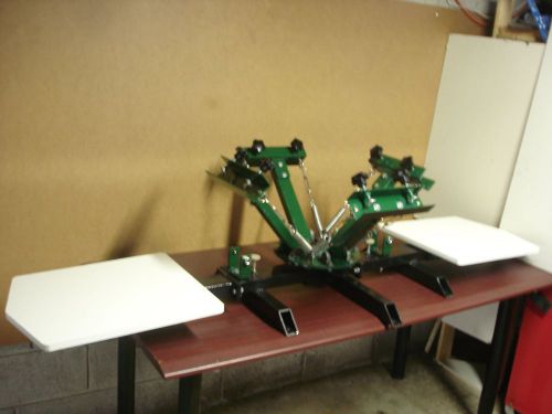 New 4 color 2 station silk screening screen press diy shirt printing machine for sale