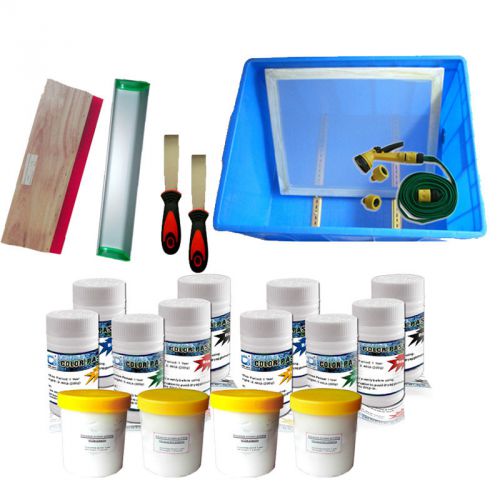 Silk screen printing kit screen printing frame squeegee pigments materials diy for sale