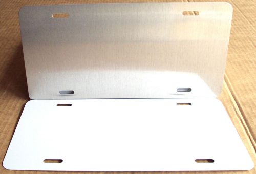 5 pcs. .025 mill finish / gloss white aluminum license plate/car tag blanks for sale