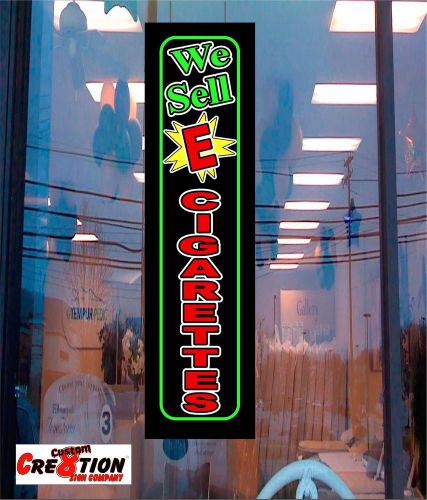 LED Light Up sign - We Sell E Cigarettes - Full Color - 46&#034;x12&#034; window signs