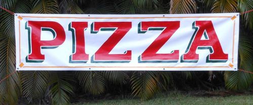 PIZZA Banner  2&#039; by 8&#039; sign hand lettered one of a kind made the old fashion way