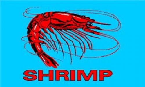 Shrimp flag seafood advertising banner restaurant sea food pennant  sign 3x5 new for sale