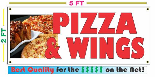 Full Color PIZZA &amp; WINGS Banner Sign NEW Larger Size Best Quality for the $$$