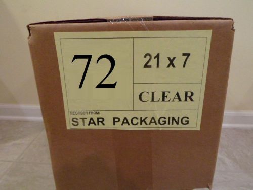72&#034; CLEAR Plastic Dry Cleaning Poly Bag Garment Bags 300 BAGS - MADE IN USA