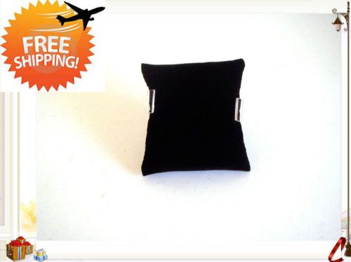 2 Pc Black Velvet Pillow &amp; Clip ,Bangle , Watch Showcase Stand Jewelry Display