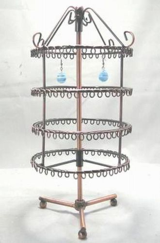 New 188 holes Copper color rotating earrings display stand rack holder