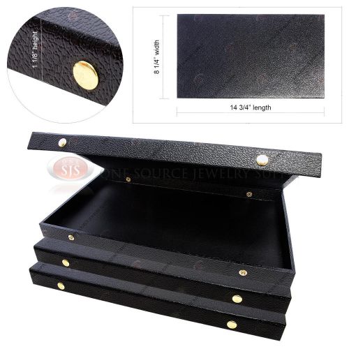3 Double Sided Snap Top Solid Lid Jewelers Display Presentation Organizer Cases
