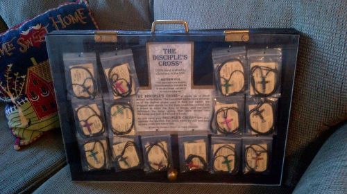 Disciples Cross Necklaces w/ Portable Suitcase Display