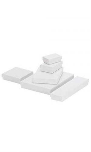 New Cotton-Filled Jewelry Box Assortments White - 75 Pieces