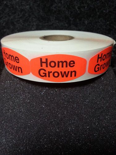 1.5&#034; x .75&#034; HOME GROWN MERCHANDISE LABELS 1000 PER ROLL free ship STICKERS