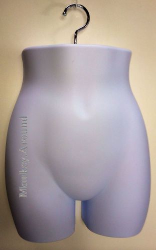 White Mannequin Female Women Torso Half Dress Form Display Hanging Bottom Pantie