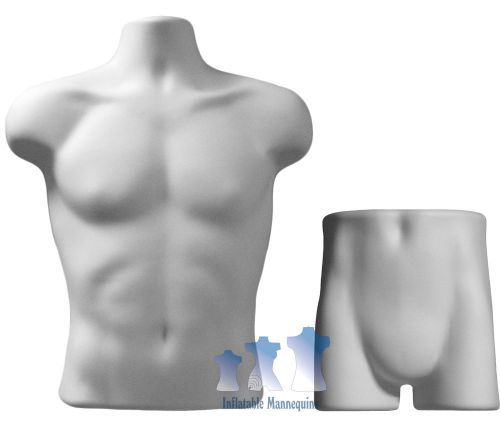 Male torso and brief display forms, white for sale