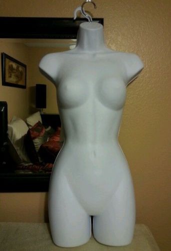 Plastic Half Body Torso Manequin White