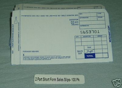 Sales Slips Imprinters- 200 ea- 2 pt short Truncated