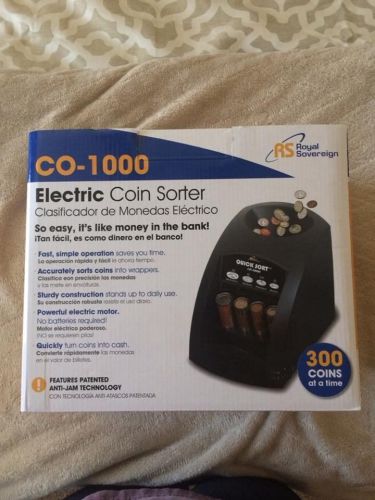 Electric coin sorter co-1000 rs royal sovereign brand new for sale