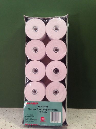 Sharp XE-A40TRT Thermal Cash Register Paper 10 New Rolls - Fits XE-A401 Free Shi
