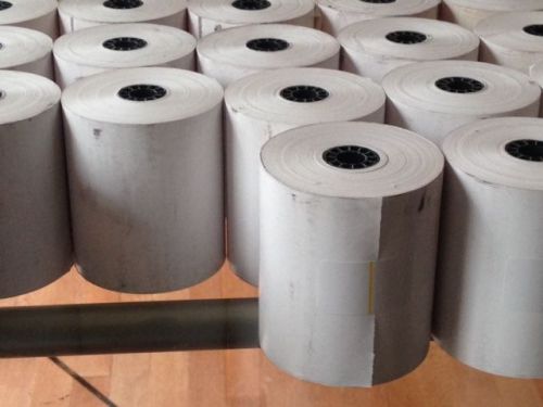 3 1/8&#034; (80mm) x 220&#039; thermal receipt paper rolls 25/cs for sale