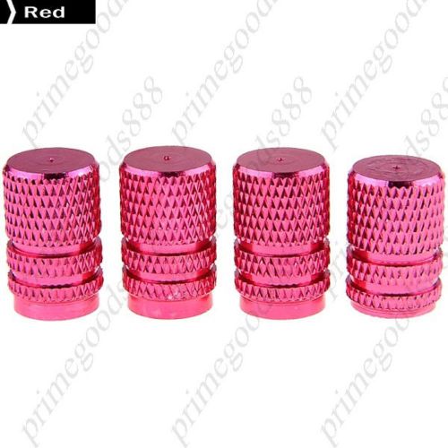 4 x car alloy tire caps decoration valve stem cap cover deal free shipping red for sale