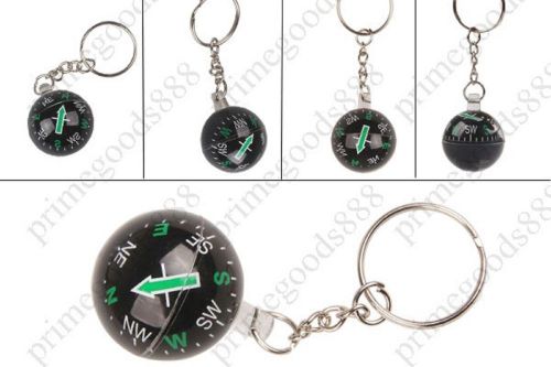 New Black Crystal Ball Water Floating Compass Handy Keychain Key Free Shipping