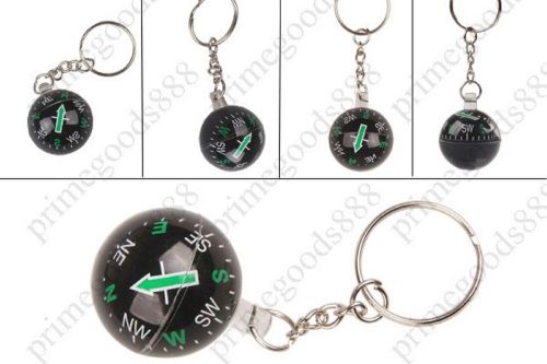 New Black Crystal Ball Water Floating Compass Handy Keychain Key Free Shipping