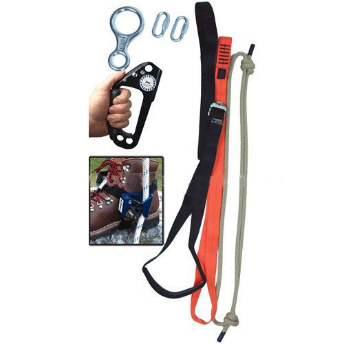 Arborist Rope Climbing Kit,Saddle,150&#039; Rope,Flipline,w/SRT Upgrade Kit, Medium