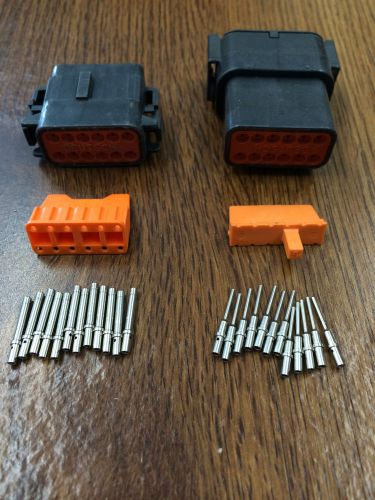 Deutsch dtm 12 pin and socket kit (black) for sale