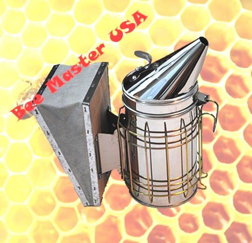 Pro&#039;s choice best bee hive  smoker stainless steel with heat shield medium size. for sale