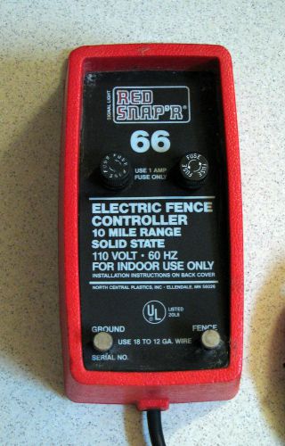 Red Snapr 66 Solid State Fence Controller Charger 10 Mile 110 Volt