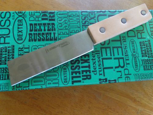 DEXTER RUSSELL 4&#034; GREEN RIVER MILL KNIFE LEATHER  HANDLE CARBON STEEL  USA