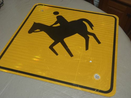 horse present mounted and walking sign 23&#034; by 23&#034;