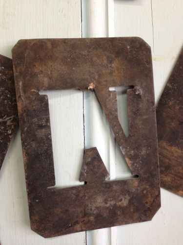 Old Wool Bale Stencil Single Letter Farm Shearing Shed Vintage Metal