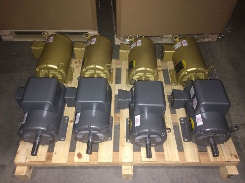 8 motors, 5 horsepower baldor electric motor - (230/1/60 &amp; 230/460/3/60) new for sale